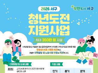 [서구] 청년도전 지원사업 참여자 모집